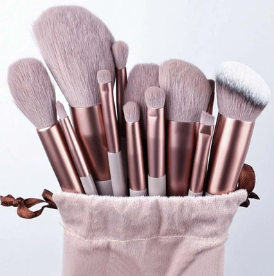 BITNOA BEAUTY 13 Teile Make up Pinsel Set Buffer Puder Kontur Lidschatten mit Beutel Pinsel Set