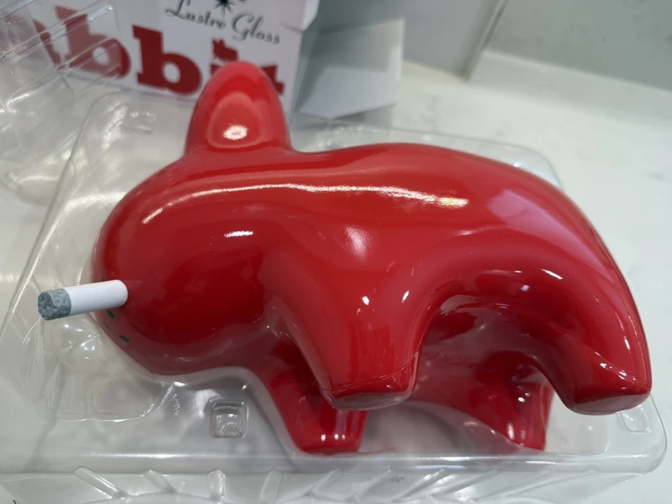 Frank Kozik x Kidrobot Smorkin’ Labbit w/ Box - Lustre Gloss Red - 10" Brand New - Image 2 of 4