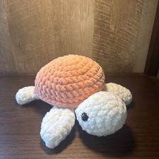 Crocheted Turtle Pink and White