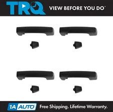 TRQ Door Handle Black Exterior Outside Front & Rear Set of 4 for Hummer H3 H3T