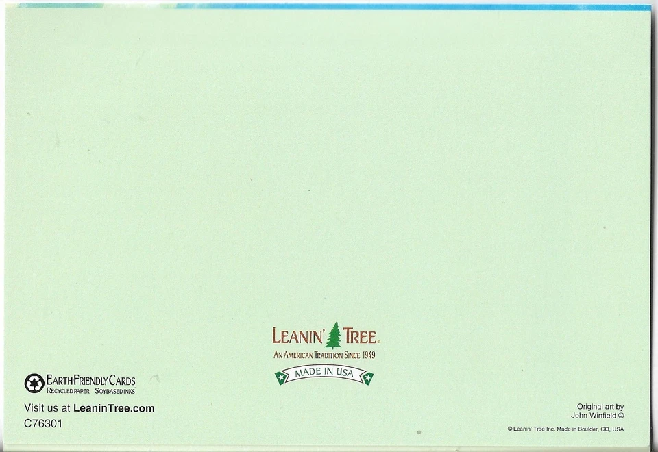 NEW LEANIN' TREE Christmas Card 4.75x6.75 Dallas Streamliners Trains - Image 3 of 3