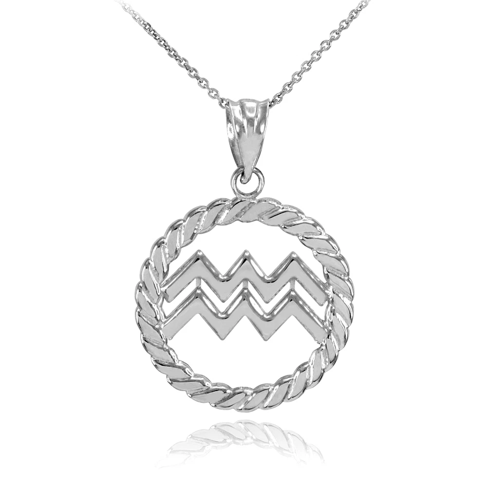 Aquarius zodiac shop sign necklace