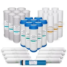 33 PK 100 GPD Reverse Osmosis Replacement Filters Coconut Carbon Inline Sediment