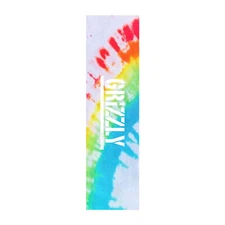 Grizzly Grip Skateboard Griptape Tie Dye Stamp White Rainbow 9" x 33" Sheet