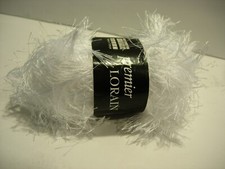 PREMIER LORAIN EYELASH WHITE KNITTING WEAVING FIBER ARTS DESIGNER YARN CRAFT 50G