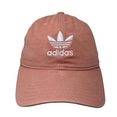 Adidas Women's Slideback Hat Pink OSFW Adjustable Embroidered Trefoil  Panel
