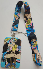 Johnny Bravo Neck Lanyard Strap I.D Holder Key Chain Bag Chain Mini Wallet