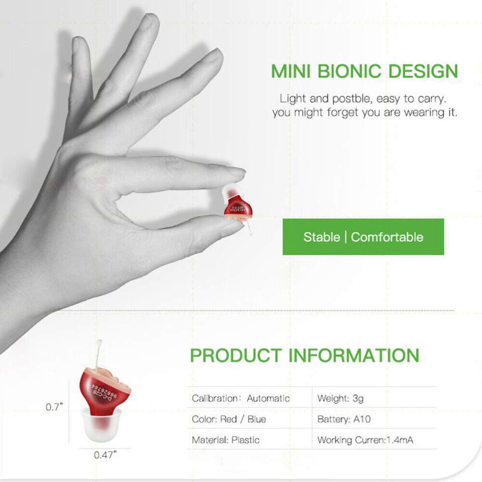 Mini Windisible MiNi Invisible Hearing Aids CIC Small Sound Voice Enhance Hearing ...