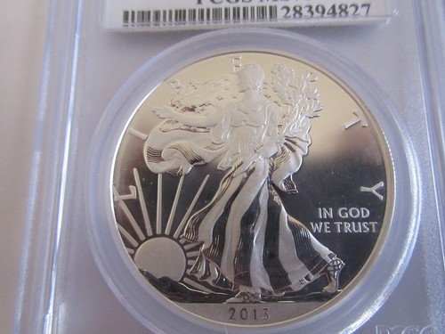 2013 W American Eagle Silver Dollar (2) Two Coin Set. PCGS PR70/MS70 - Picture 2 of 6