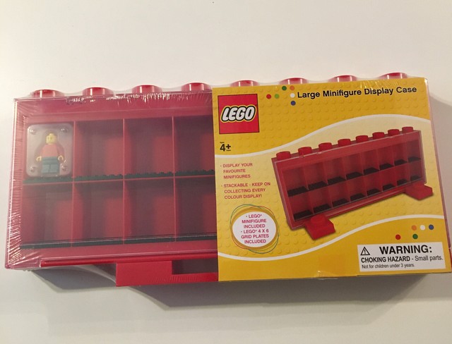 LEGO Large Minifigure Display Case Yellow W/16 4 X 6 Black Grids & Bonus Minifig for sale online