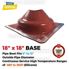 Silicone Metal Roof Insulated Pipe Flashing Square Base for Wood Stove Fireplace