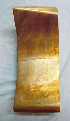 Walnut Wood Bowl Crescent, Art, Office Deco 11 1/2''X5''X5''  Dining Room Free Ship