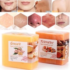 3/1PC Tumeric Soap For Dark Spots,Skin Lightening, Anti Acne Skin Clean Soap Bar
