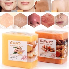 3/1PC Tumeric Soap For Dark Spots,Skin Lightening, Anti Acne Skin Clean Soap Bar