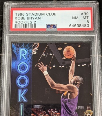 1996-97 Topps Stadium Club Kobe Bryant PSA 8 NM-MT R9