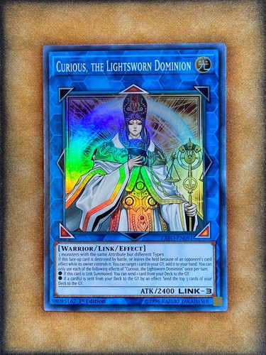 Curious, the Lightsworn Dominion [1st Edition] EXFO-EN091 card