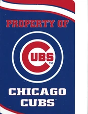 Chicago Cubs, Property of Chicago Cubs 7.25" x 12" Plastic Sign 