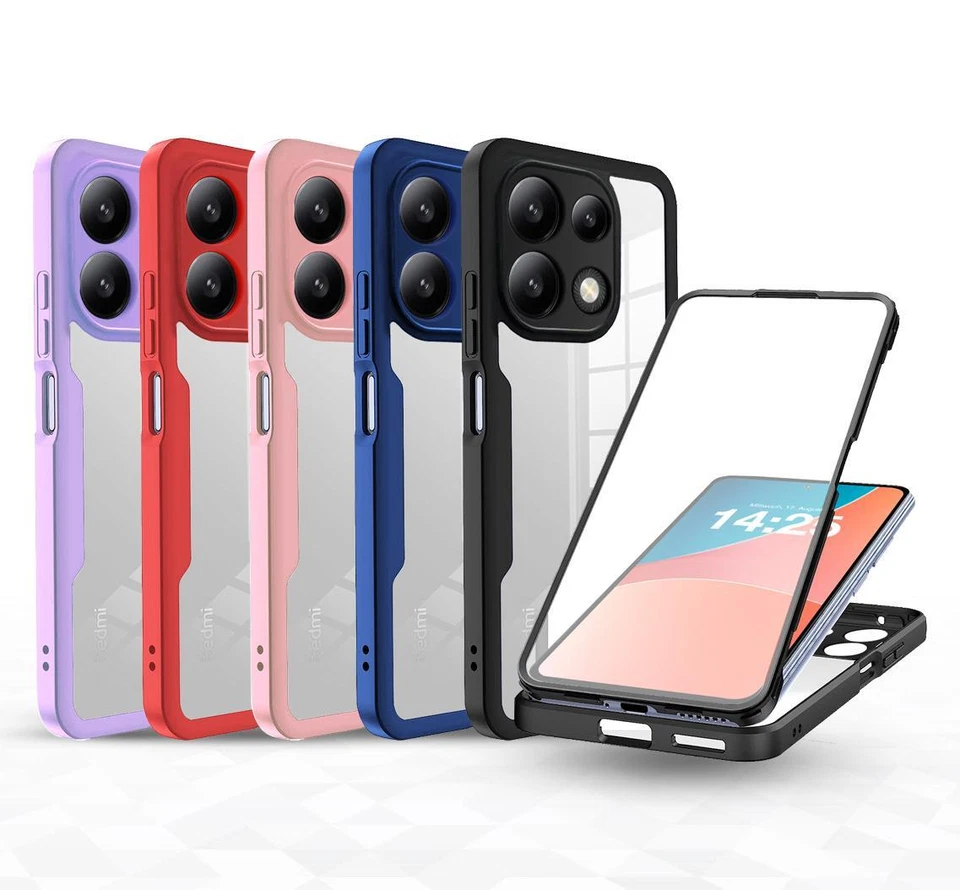 LBH TEC-EXPERT 360 Grad Handy Hülle für Xiaomi Redmi Note 13 / 5G / Pro / Pro 5G / Pro+ 5G Case