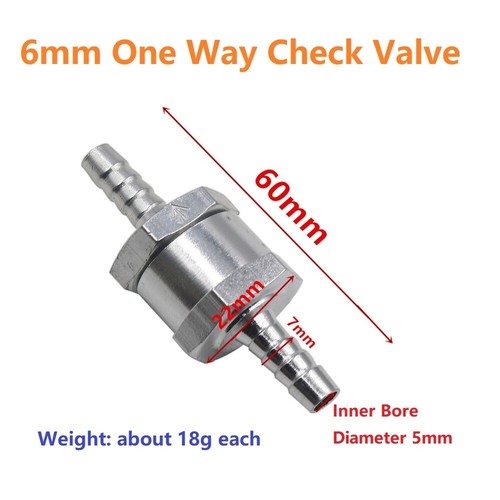 UK 6-12mm ALUMINIUM NON RETURN CHECK ONE WAY VALVE ROLLOVER BREATHER FUEL SYSTEM - Picture 11 of 14