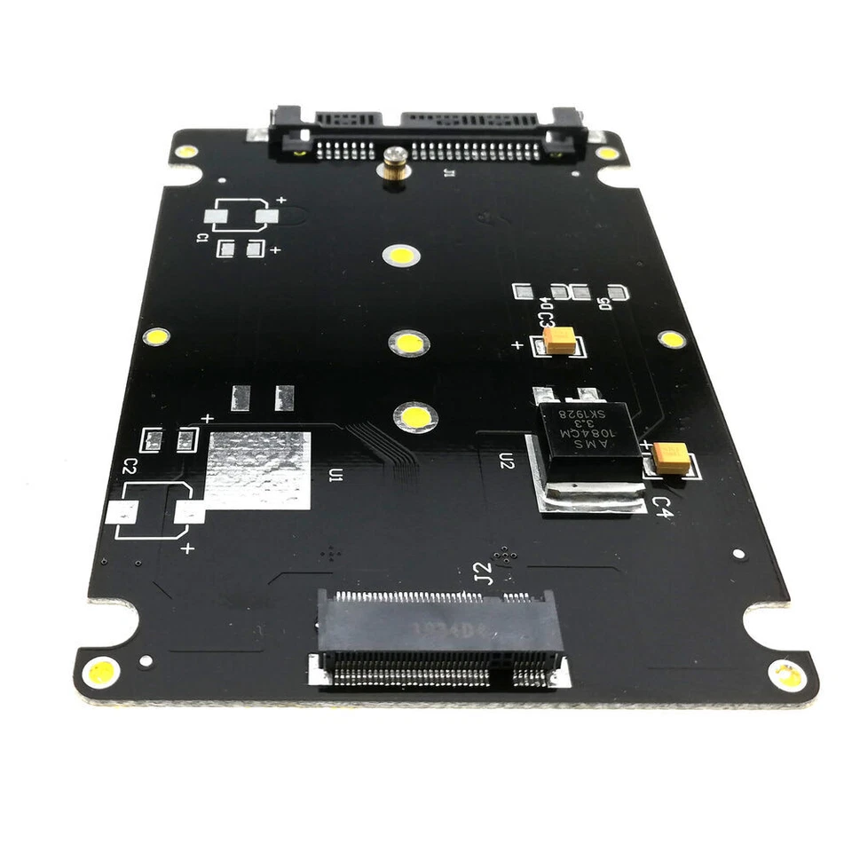 M.2 NGFF B Key SSD to SATA Converter 2.5" Enclosure 2280 2260 2242 Drive Adapter - Image 3 of 4