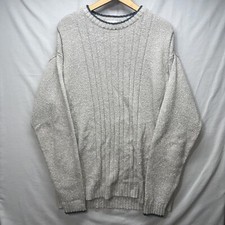 COLUMBIA Men s Sweater Beige Long Sleeve Size Large