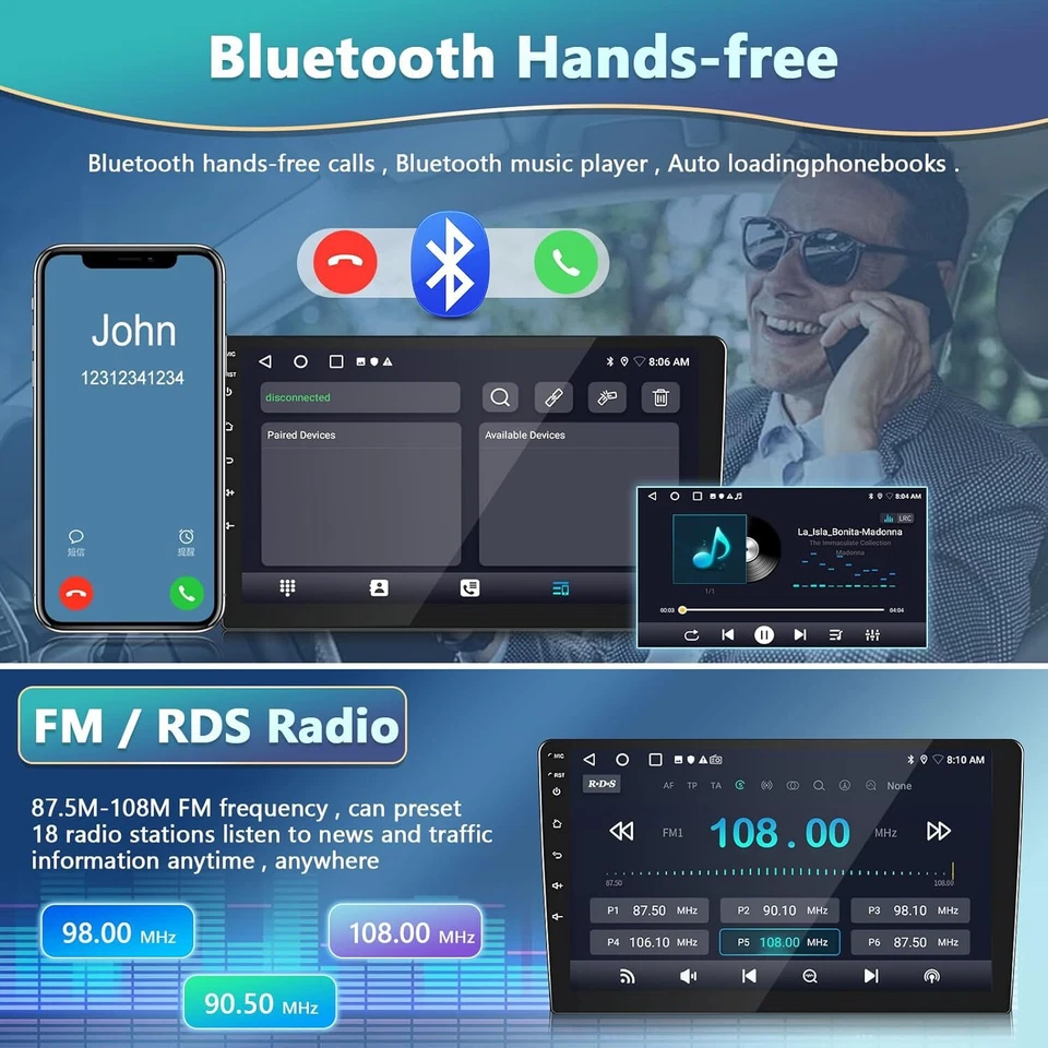 4+64GB For Mazda Tribute 2001-2006 Android 15 CarPlay Car Stereo Radio GPS NAVI - Image 4 of 4