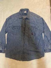 Vintage Calvin Klein Jeans Shirt Adult Size Large Denim CK Button Up Pockets