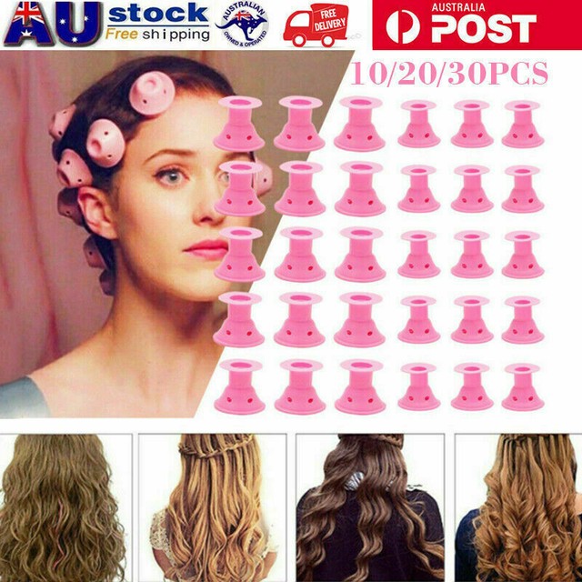 30 Pcs Silicone No Heat Hair Diy Curlers Magic Soft Rollers Hair