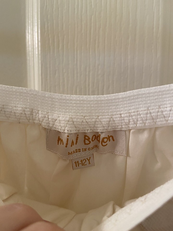 Mini Boden Ivory Tulle Under The Dress Pettiskirt Skirt Girls Size 11