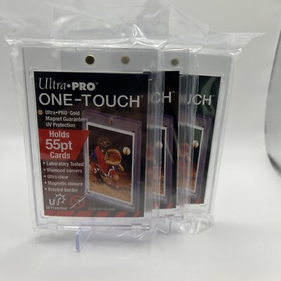 Ultra Pro One-Touch Magnetic Card Holder 55pt Point UV Protection - Lot of 3