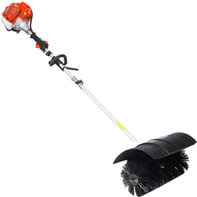 Gasoline Powered Snow Sweeper Broom, 52CC 2-Stroke, 21x10'' Brush, EPA Certified