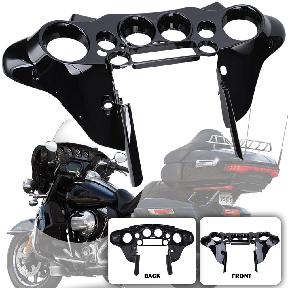 Vivid Black Inner Batwing Fairing For Harley Touring Street