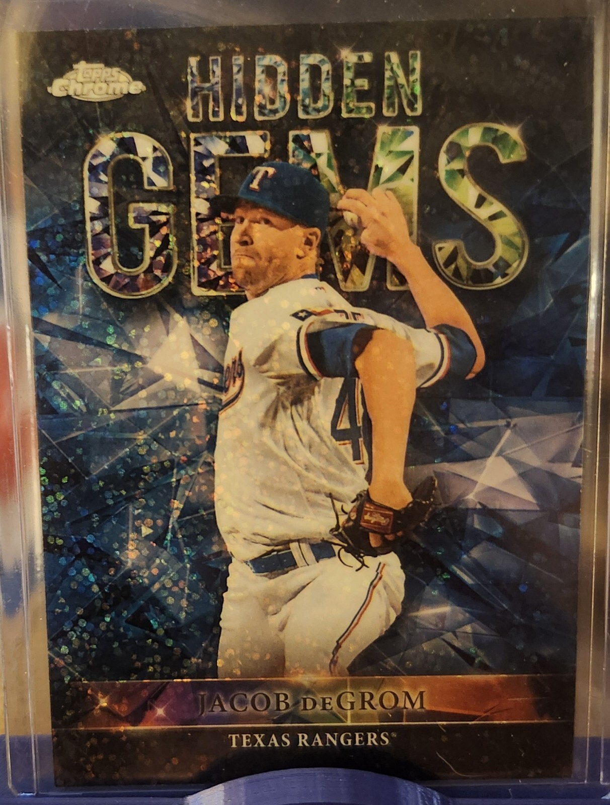 2023 Topps Chrome - Jacob DeGrom - #HG-10 Hidden Gems Insert Texas Rangers
