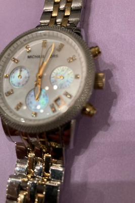 Michael Kors Two Tone Bracelet Mother of Pearl Dial Ladies Watch Michael Kors Parker Mother of Pearl Dial Two Tone Steel  main image 2
