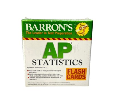 Barron's AP Statistics 400 Flashcards 2008 NEW Sealed