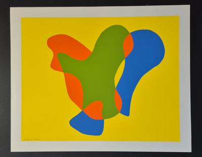 #ad #ad Artist Signed Untitled Abstract Screen Print Unframed $69.00