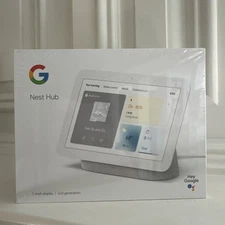 Google Nest Hub (2nd Gen) Smart Display -Chalk (GA01331-US)