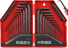 32-Piece Hex Wrench Set, Metric and Imperial Hex Keys, L-Shaped Hex Keys