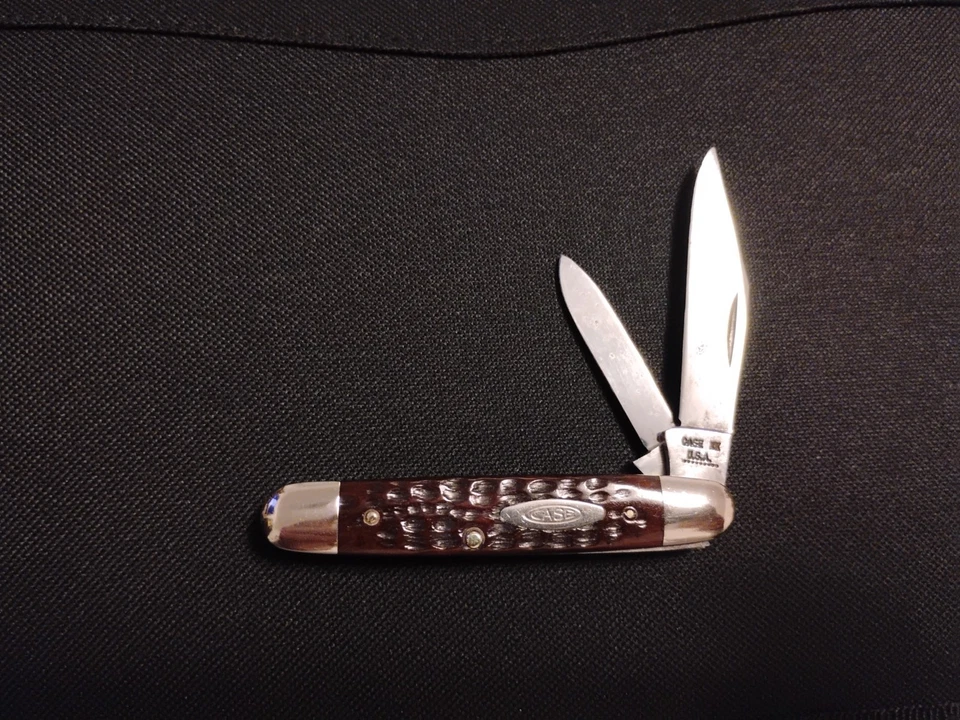 1971 CASE XX 62055 EQUAL END / CIGAR JACKKNIFE jigged Red Bone - Image 2 of 4