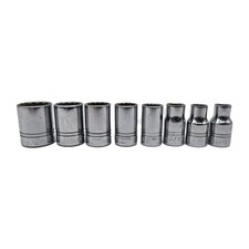 Williams Socket Set Of 8 - 12 Point 38 Drive Sae 516 - 34 Chrome Usa