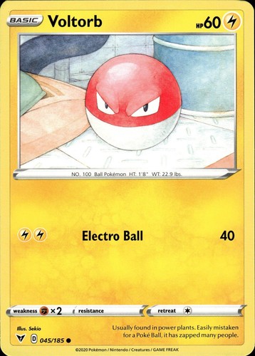 SWSH04: Vivid Voltage #045/185 Voltorb - Picture 1 of 2
