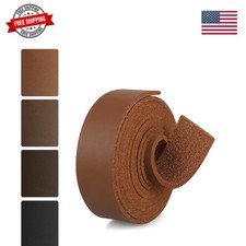 Top Grain Leather Strap - Inch Wide 72 Inches Long Light Brown Leather Strips...
