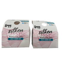Leggs Silken Mist Pantyhose Control Top Q Nude 98546 Silky Sheer Wicking New