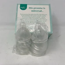 Evenflo Balance+ Wide-Neck Medium Flow Size 2 Silicone Bottle Nipples, Clear