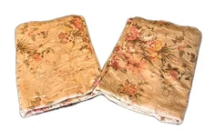 RALPH LAUREN Guinevere Aragon PAIR CURTAIN PANELS Drapes Sateen Weighted RaRe
