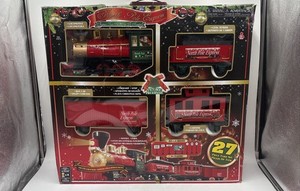 EzTec #62180 27 Christmas North Pole Express Piece Holiday Train Set