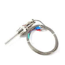 RTD PT100 Temperature Sensor Probe, 1/2" NPT Threads Thermocouple Temperature...