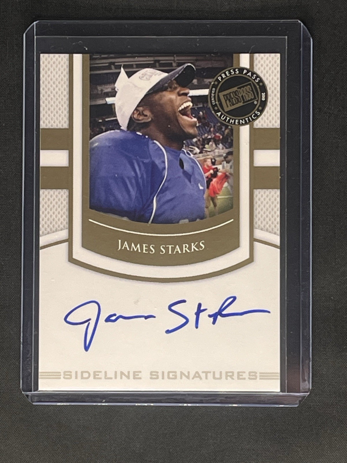 James Starks Press Pass PE Sideline Signatures #SSJS Sideline Signatures-Black