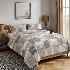 Queen 3-Piece Comforter Set with 1 Comforter and 2 Pillowcases in Diverse Styles