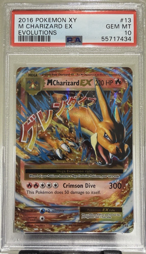 PSA 10 2016 Pokémon XY M Charizard EX #13 Evolutions